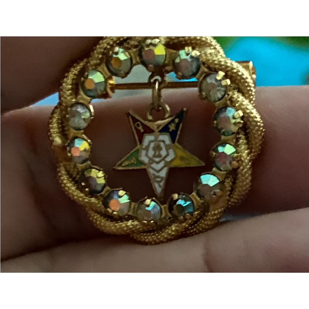 Vintage Order of the Eastern Star Brooch from the 1950s